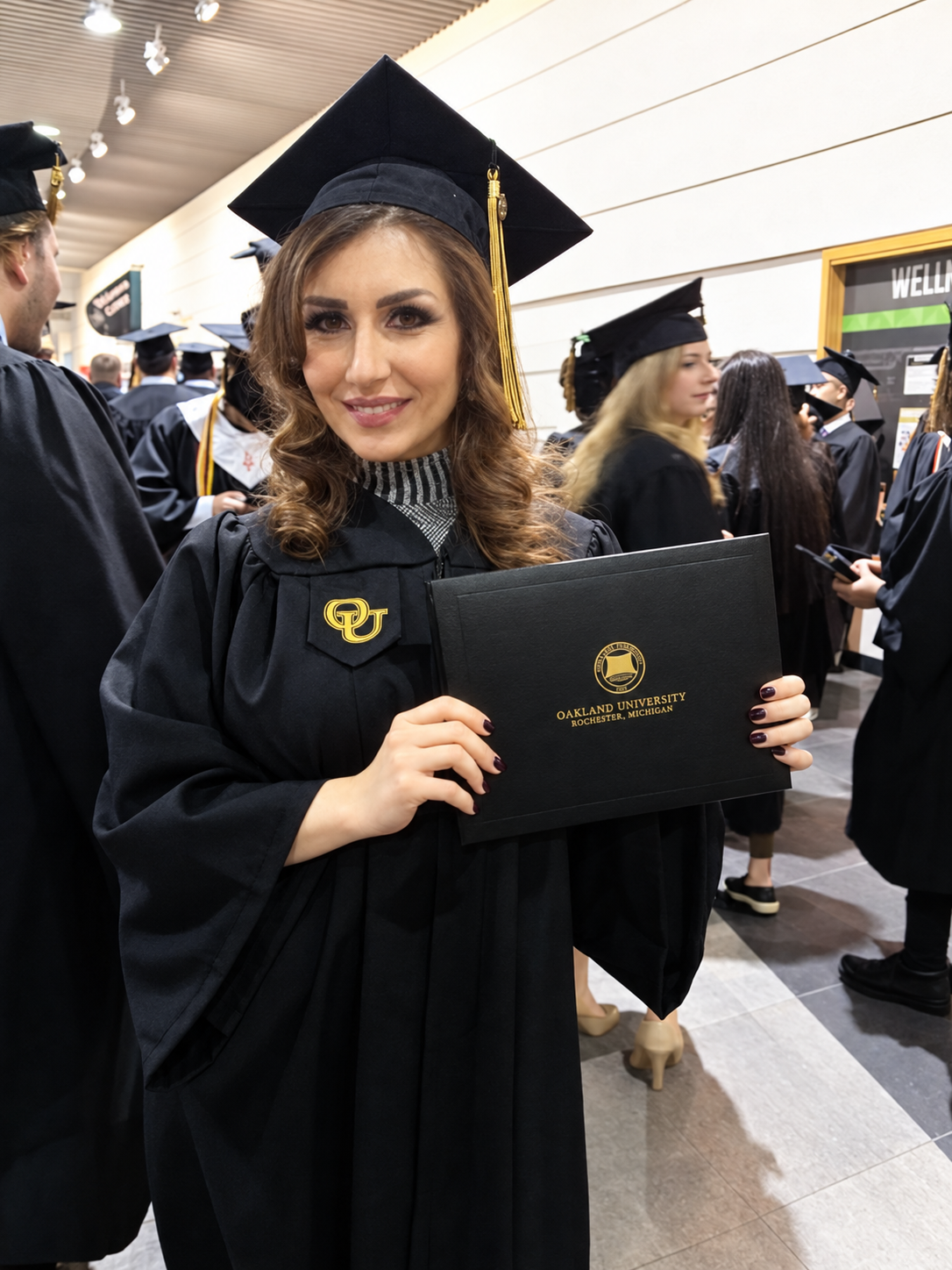 Hanan at her Oakland University graduation
